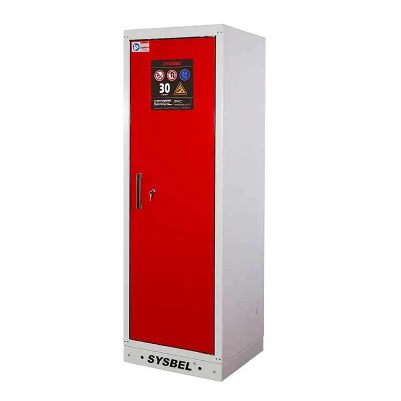 Sysbel 30-Minute Red Single Cylinder EN 14470-2 Fire Resistant Gas Cylinder Cabinets factory