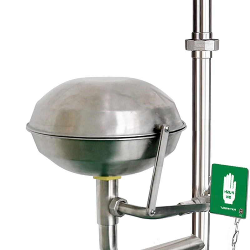 SYSBEL Combination Safety Shower And Linkage Flip-Top Eyewash Station