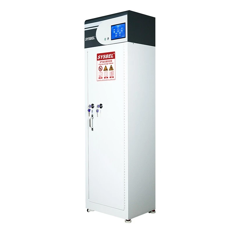 White Ductless Filtered Chemical Storage Cabinet | Filtering Safety Storage Cabinet - SYSBEL factory